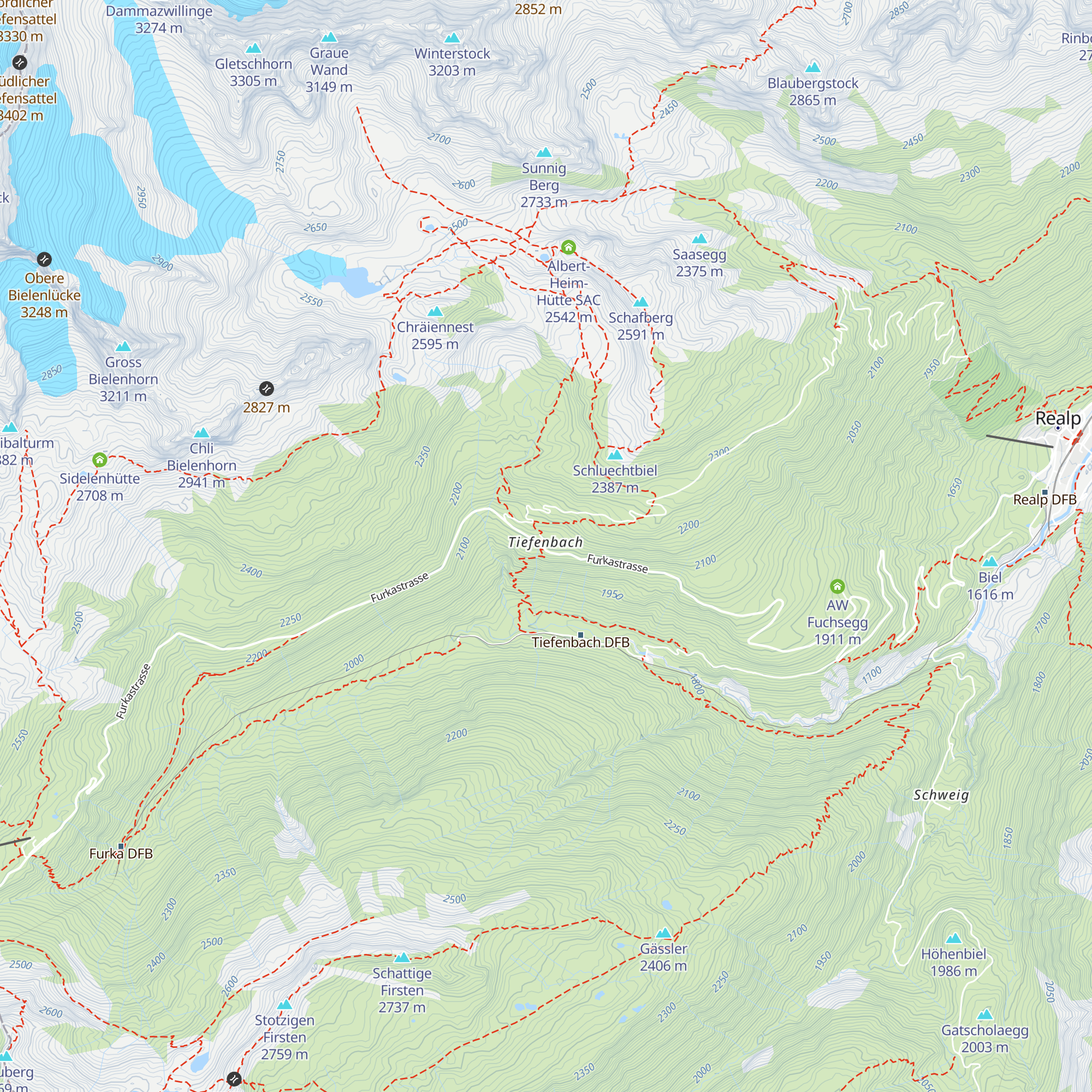 Hotel Tiefenbach map