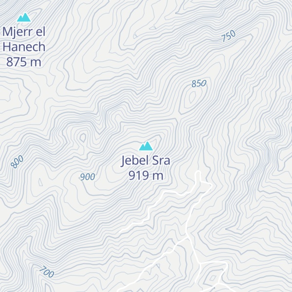 Map of Jebel Sra