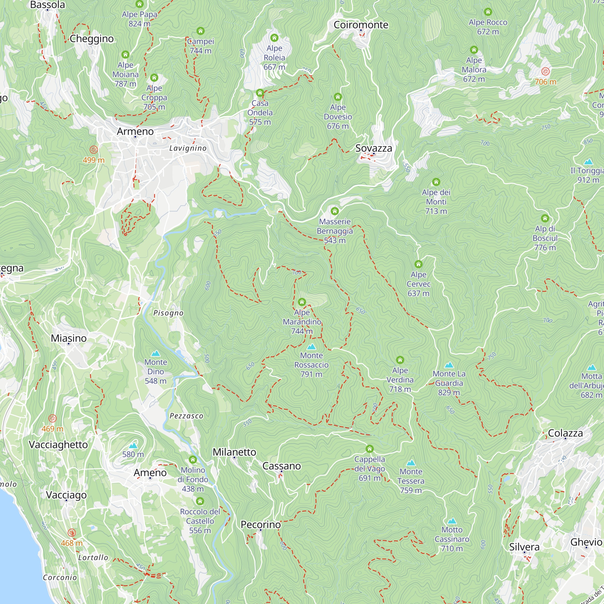 Alpe Marandino map