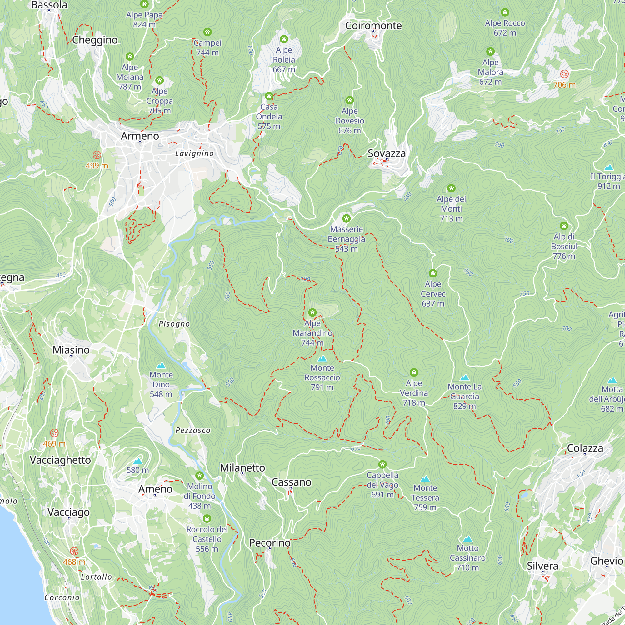 Alpe Marandino map