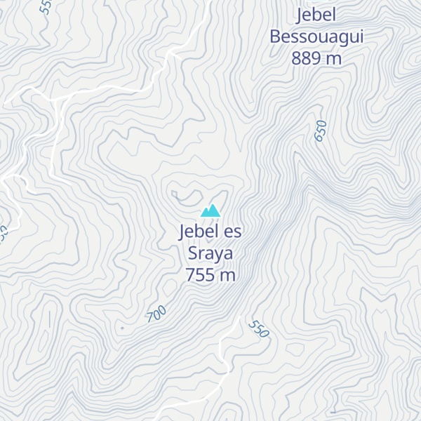 Map of Jebel es Sraya