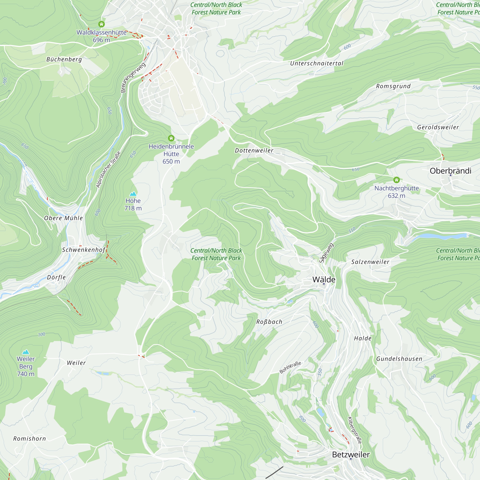 Rothwaldhütte map