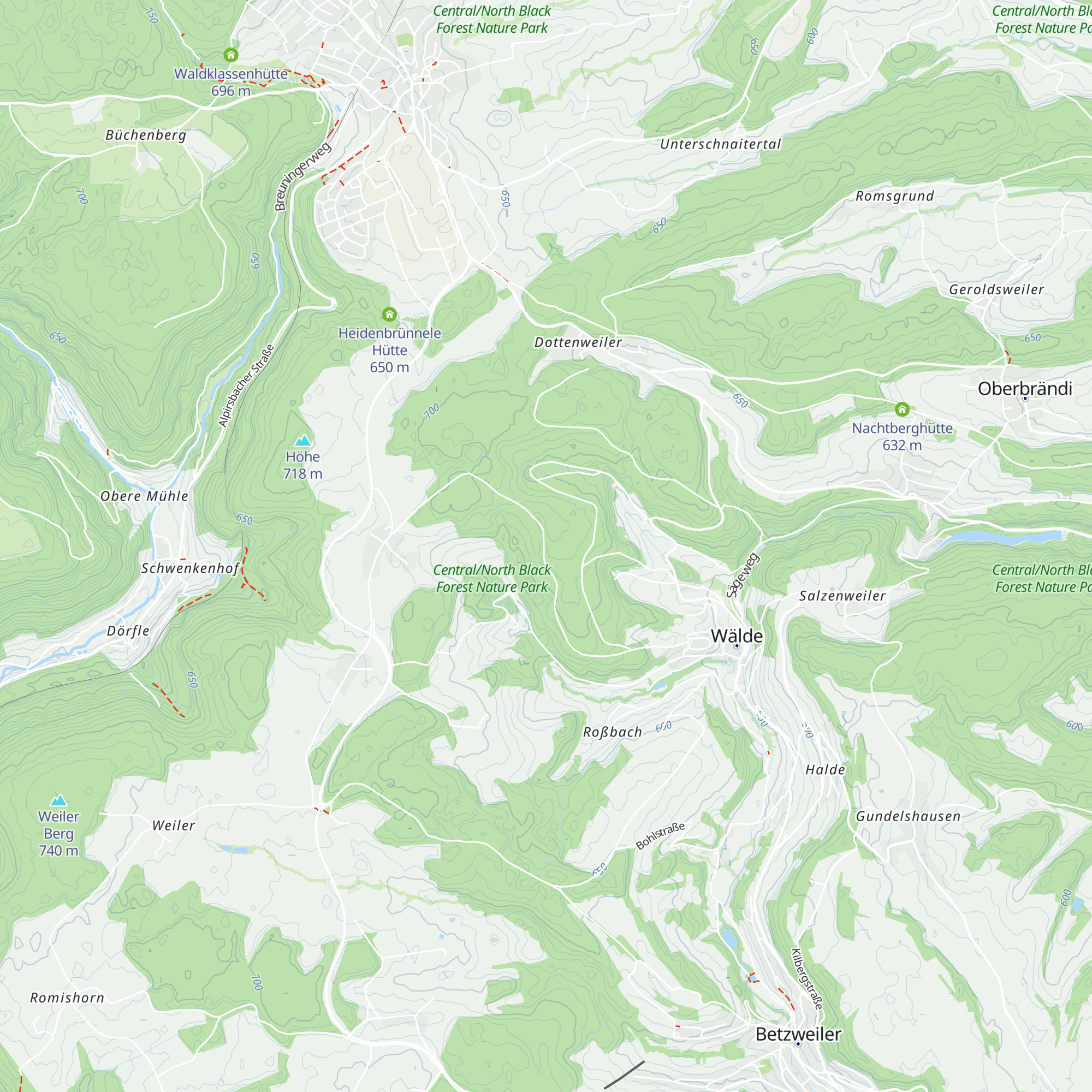 Rothwaldhütte map