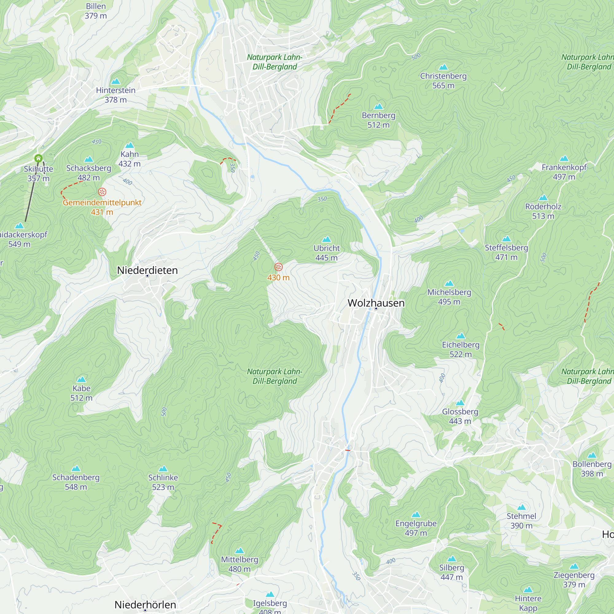 Schutzhütte Wolzhausen map