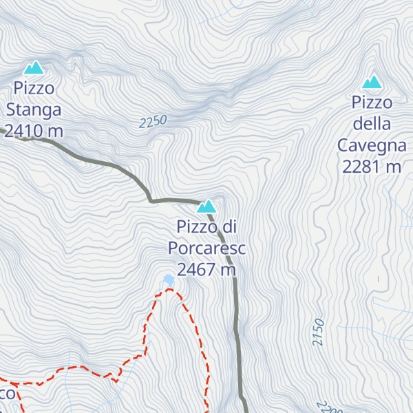 Map of Pizzo di Porcaresc
