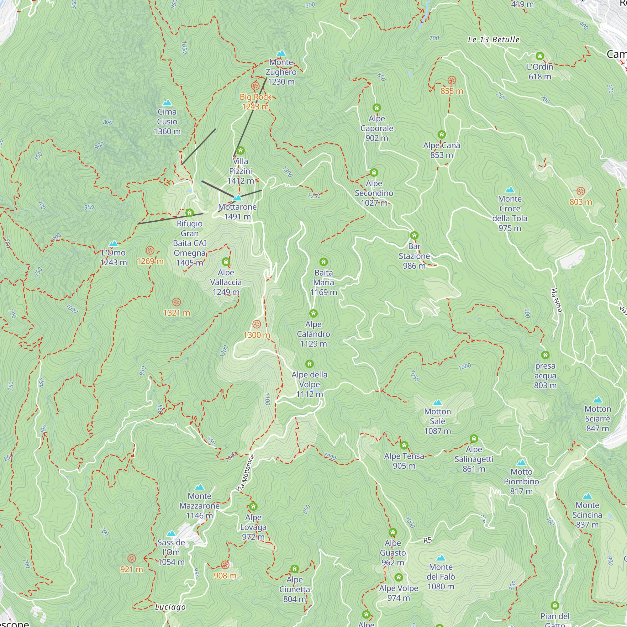 Alpe Calandro map