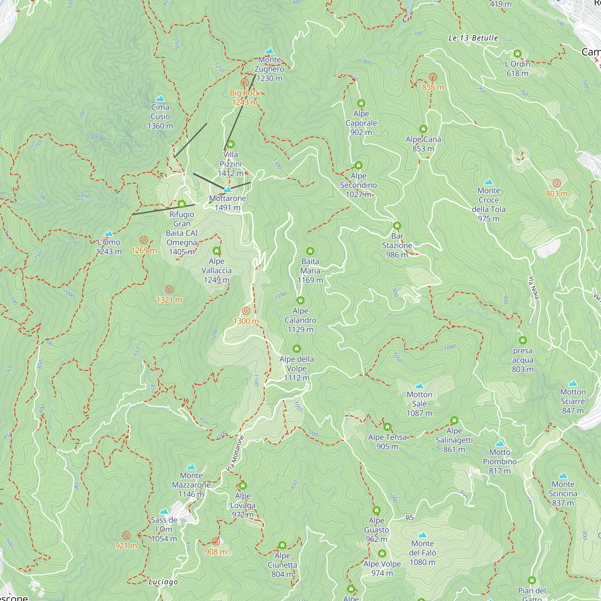 Alpe Calandro map