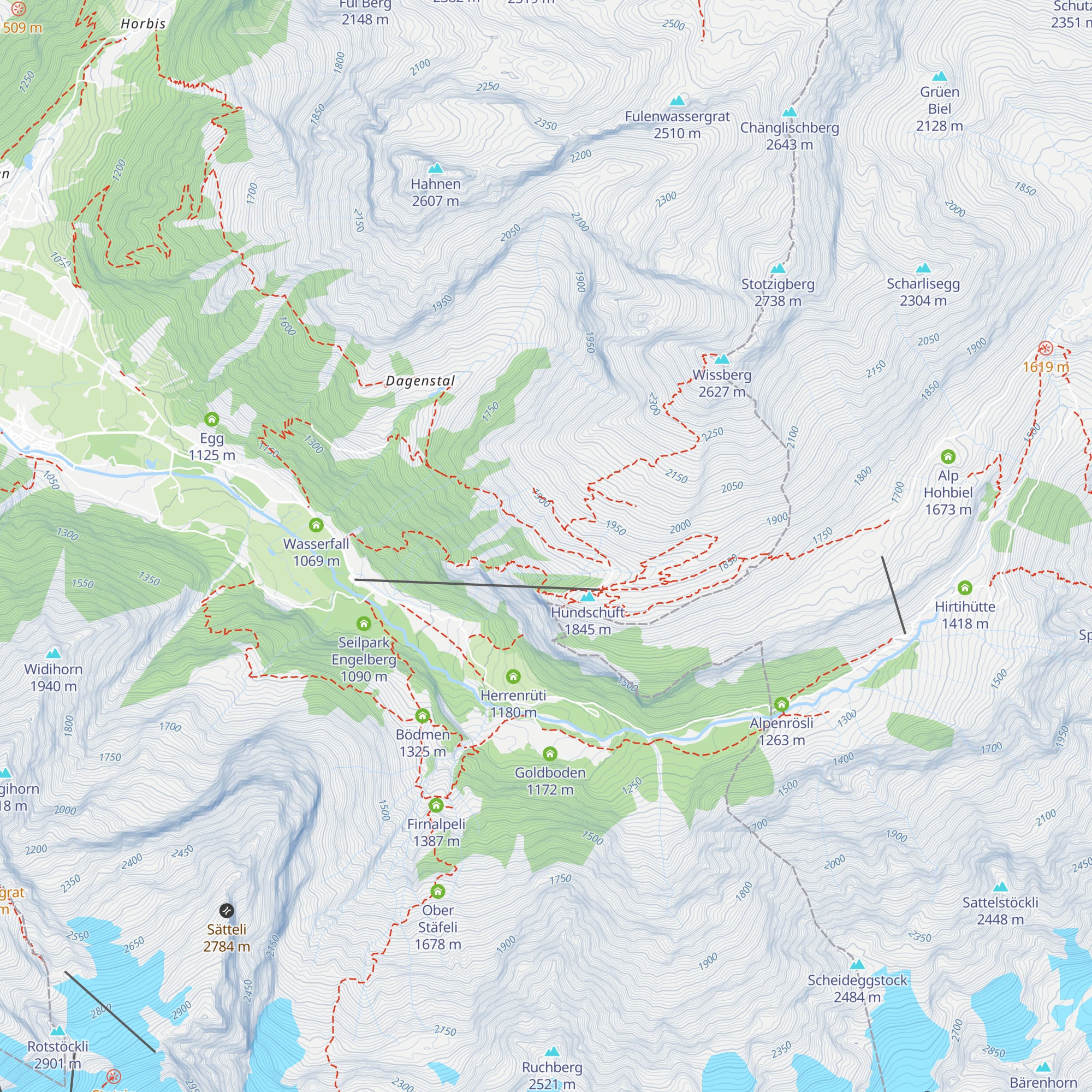 Vorder Füren map