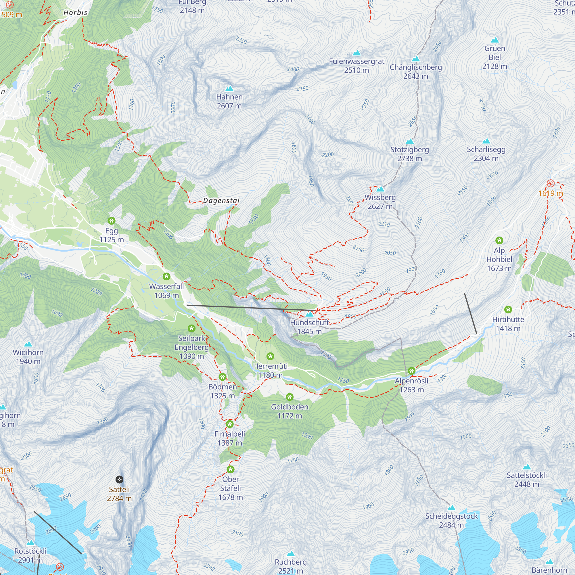 Vorder Füren map