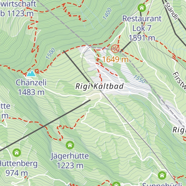 Map of Rigi Stübli