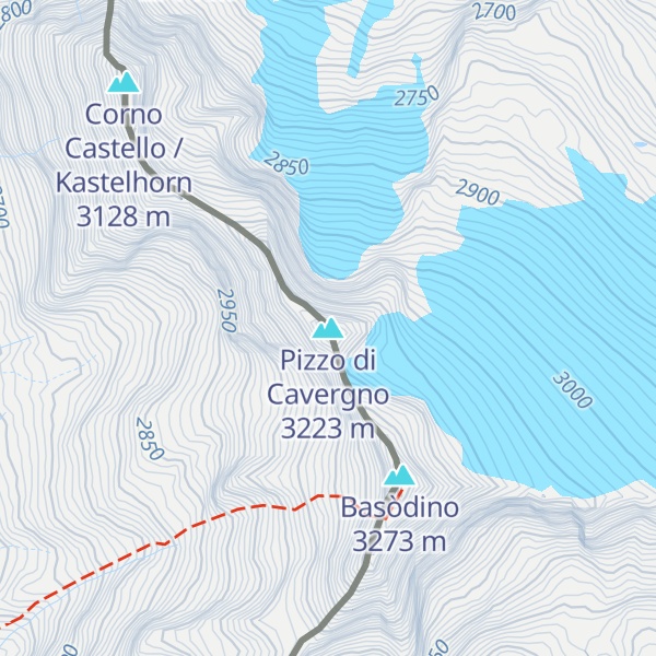 Map of Pizzo di Cavergno