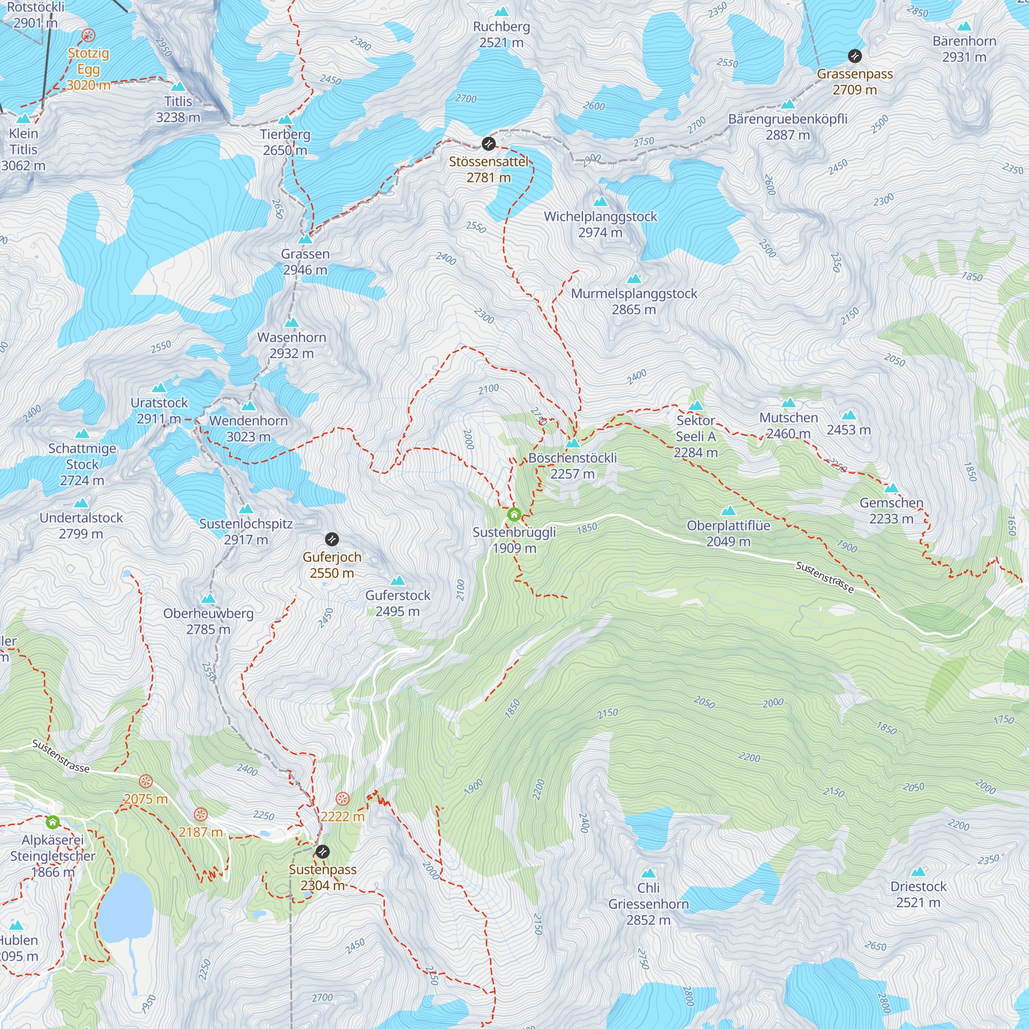 Sustenbrüggli map