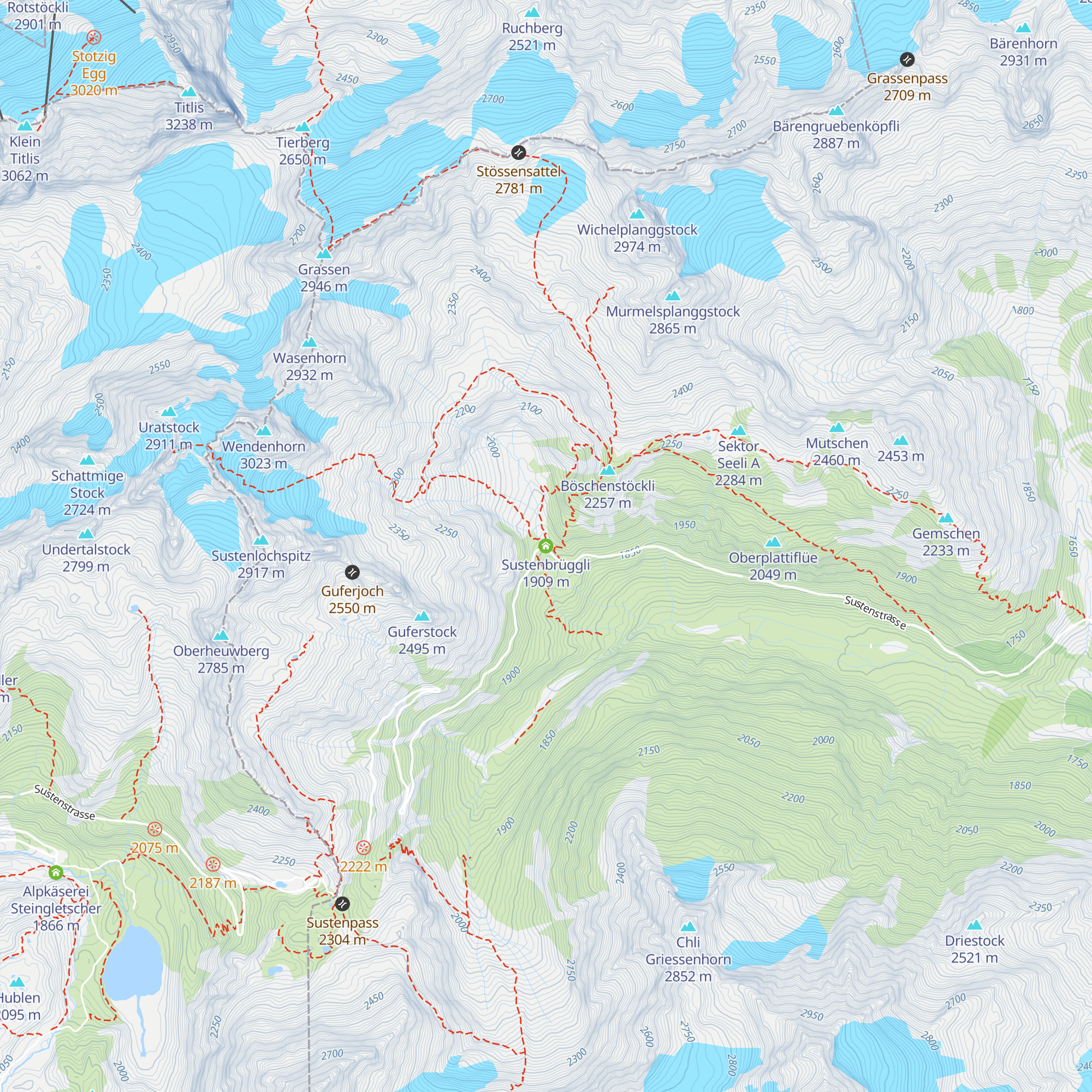 Sustenbrüggli map