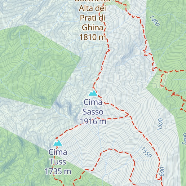 Map of Cima Sasso