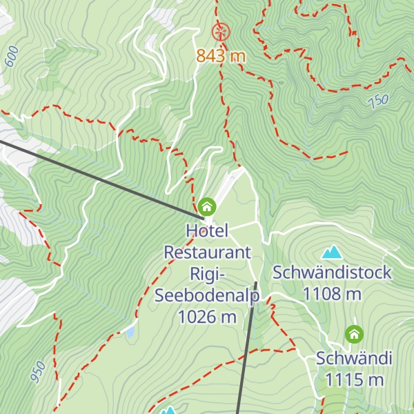 Map of Hotel Restaurant Rigi-Seebodenalp