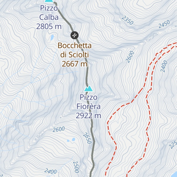 Map of Pizzo Fiorèra