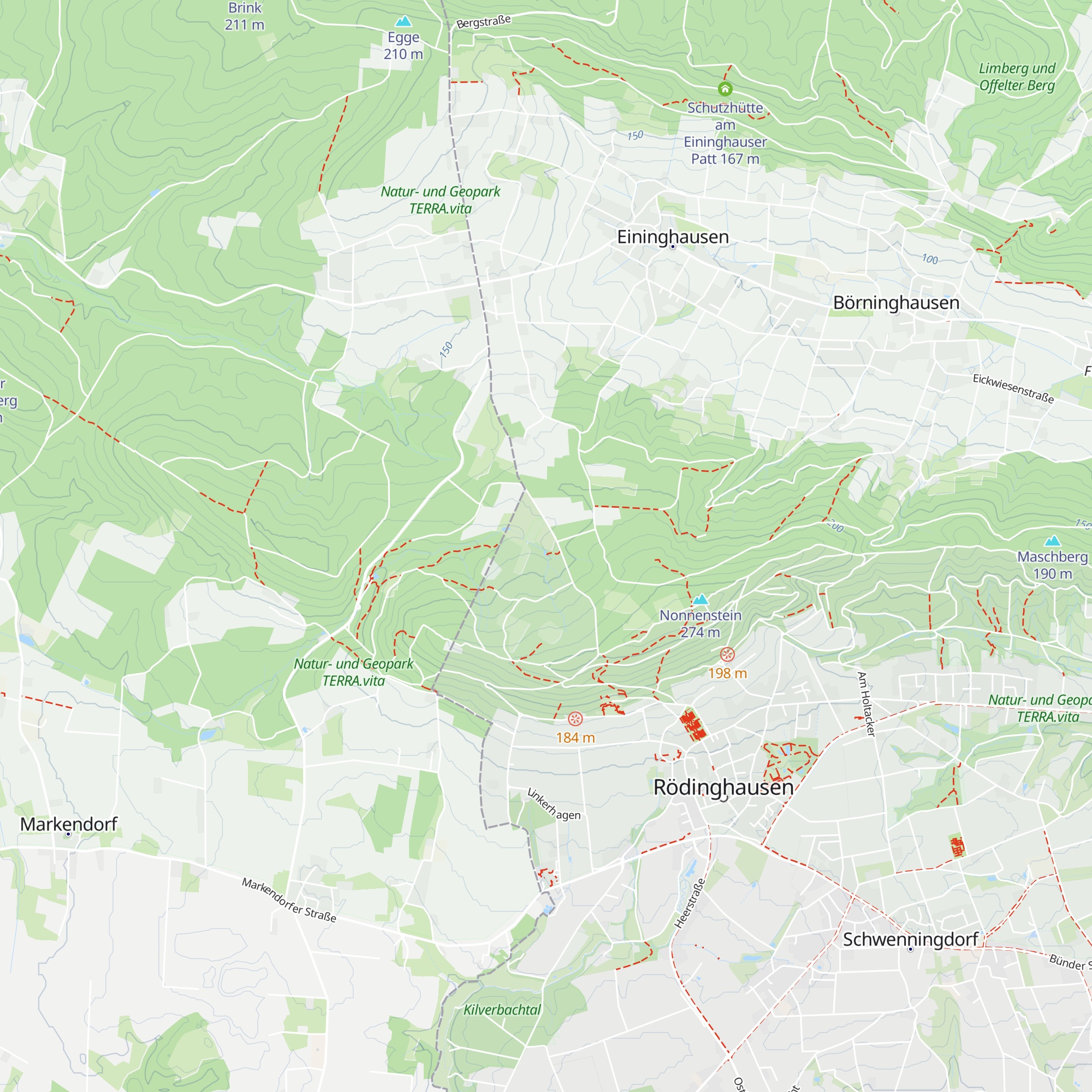 Berghütte Rödinghausen map