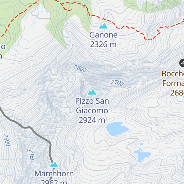 Map of Pizzo San Giacomo