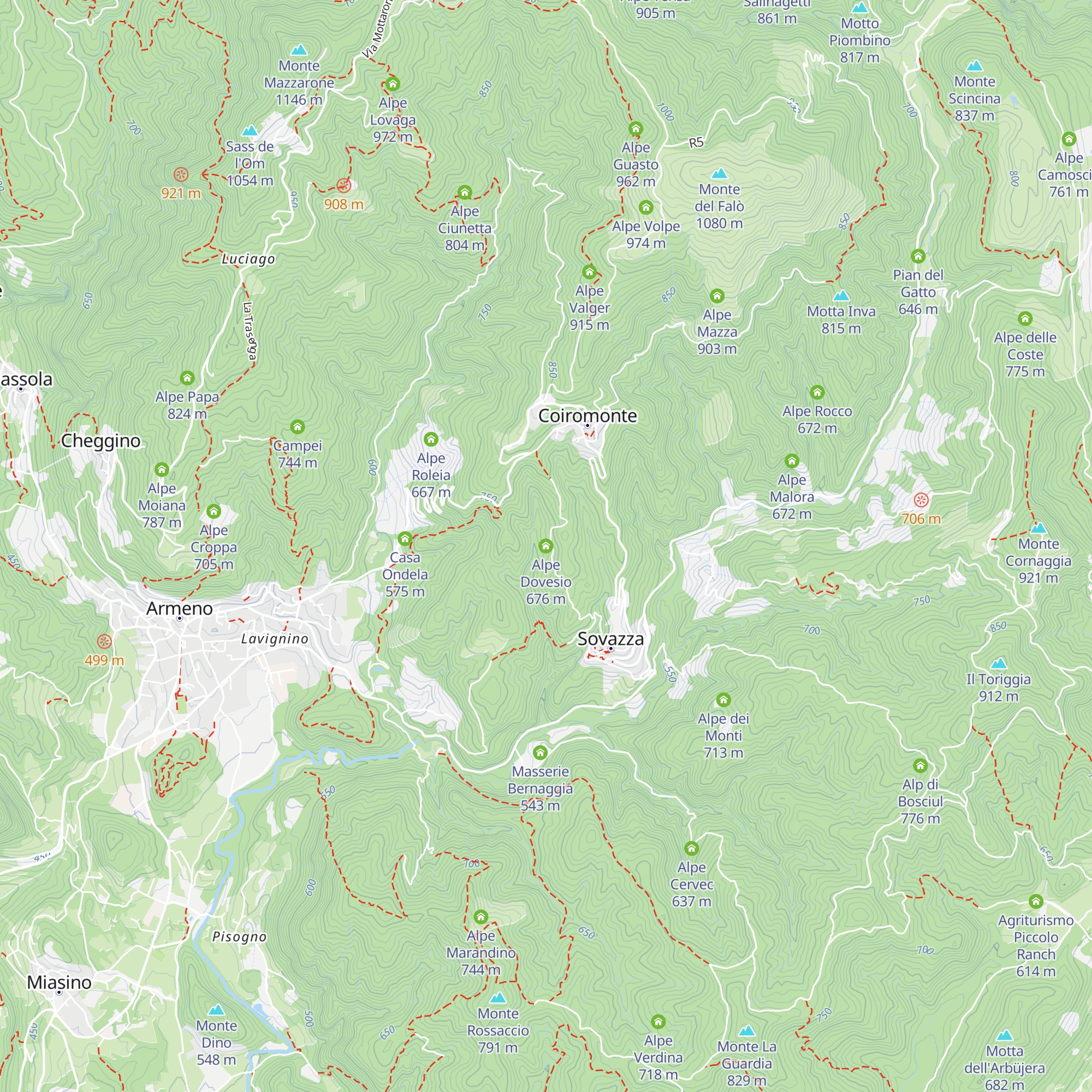 Alpe Dovesio map
