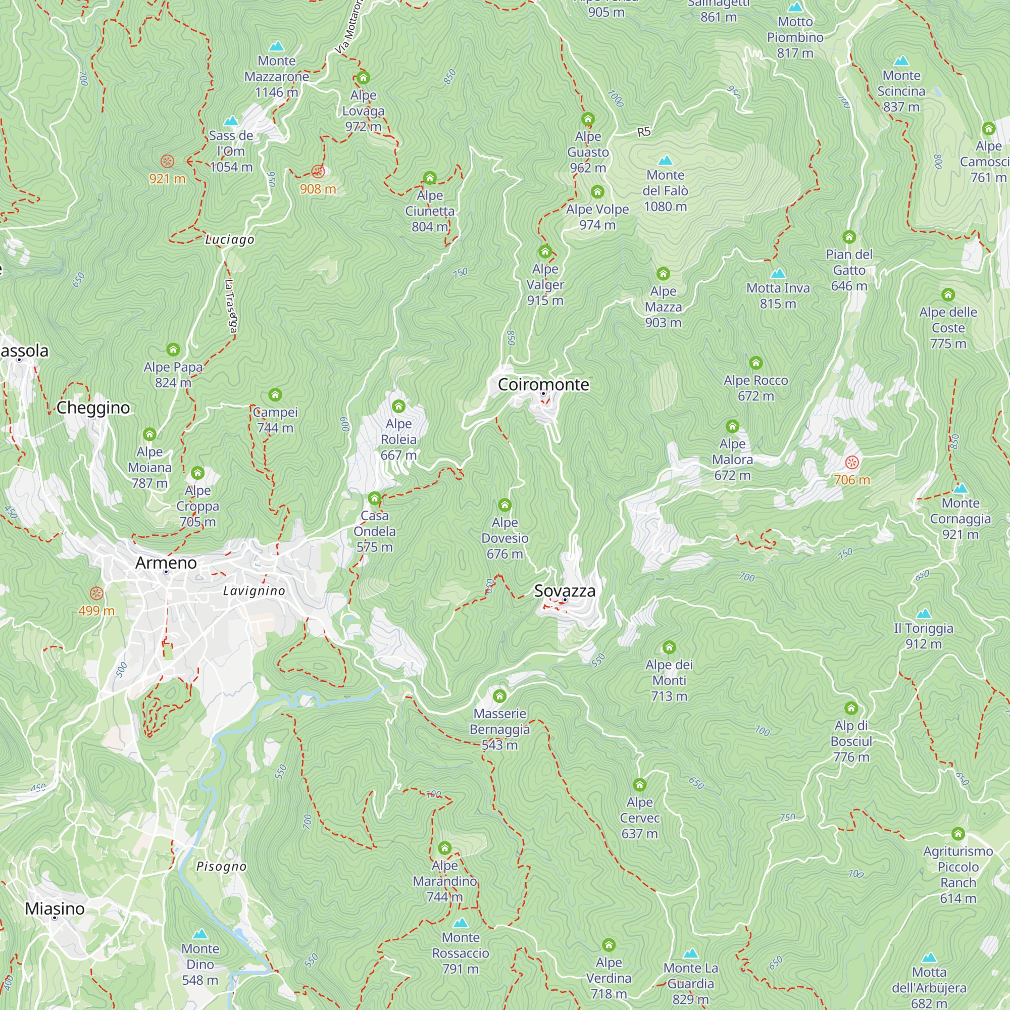 Alpe Dovesio map