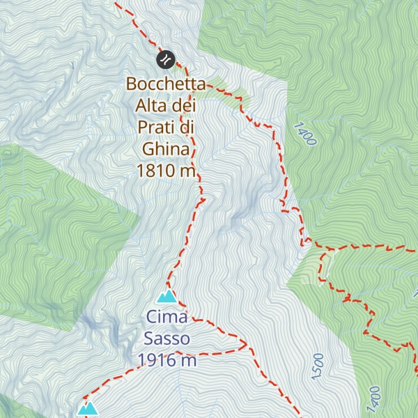 Map of Cima Nord