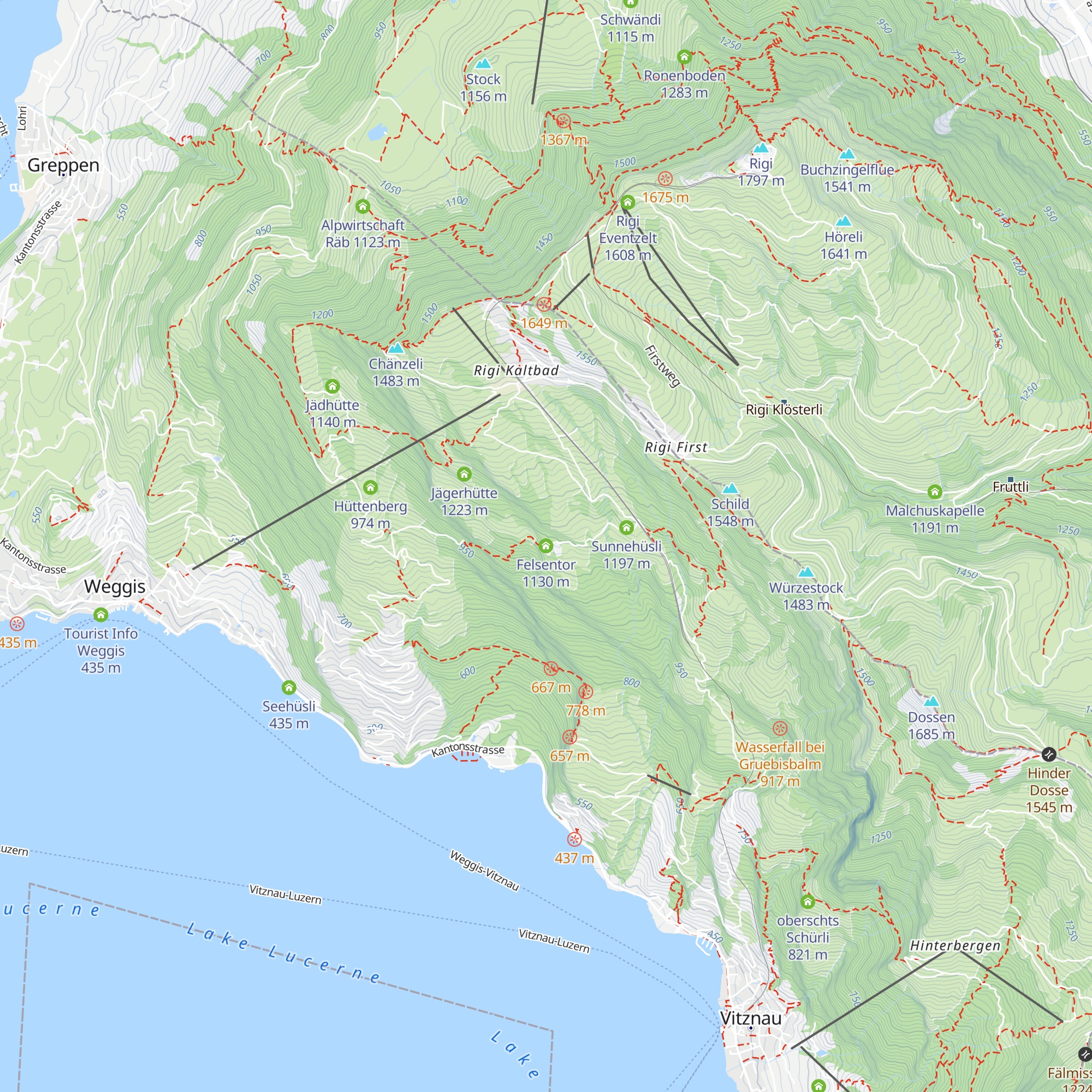 Felsentor map