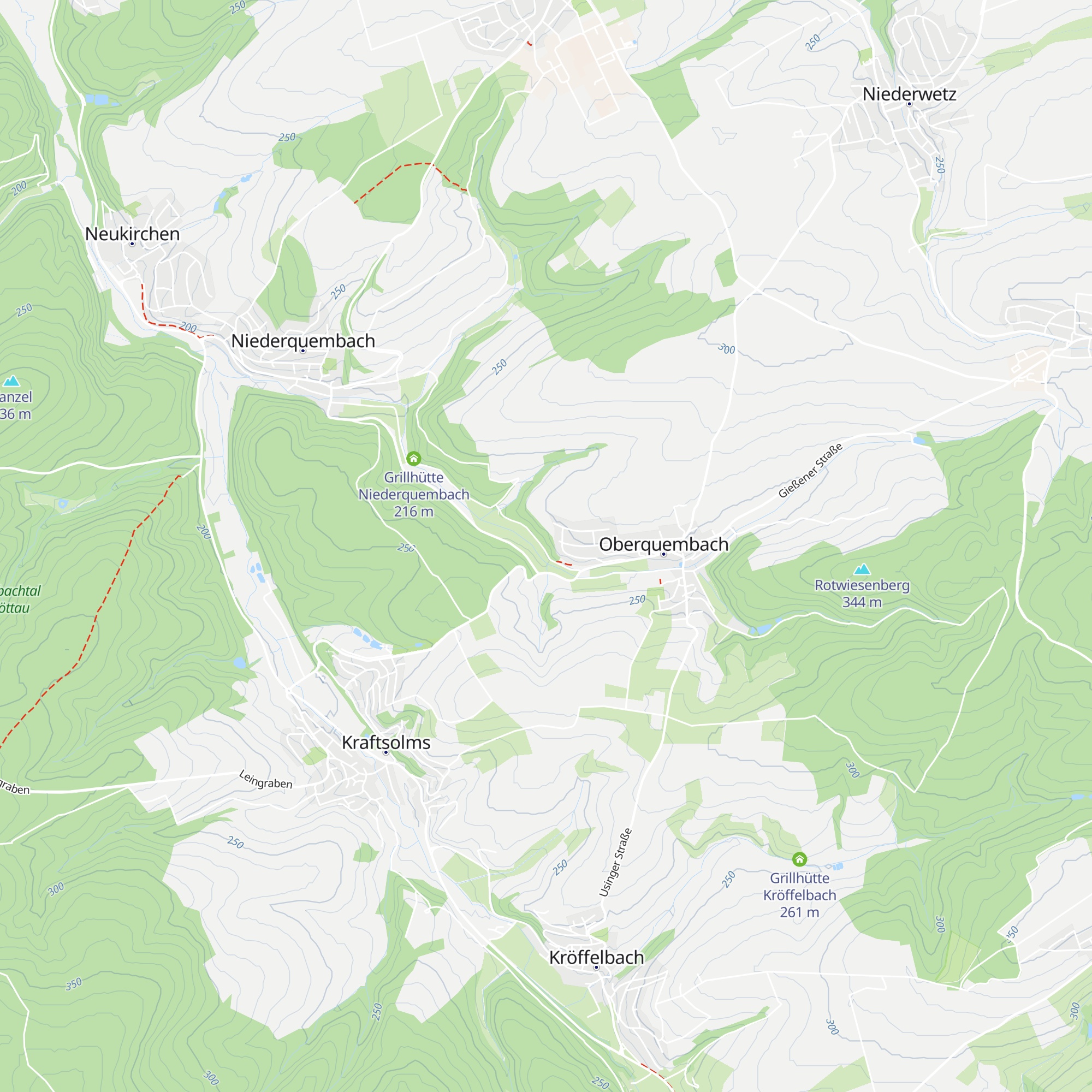 Grillhütte Oberquembach map