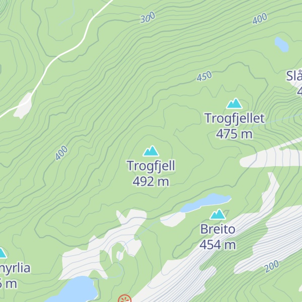 Map of Trogfjell