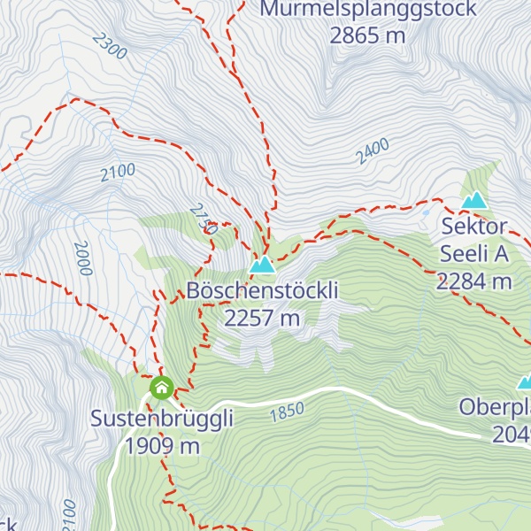 Map of Sustlihütte SAC