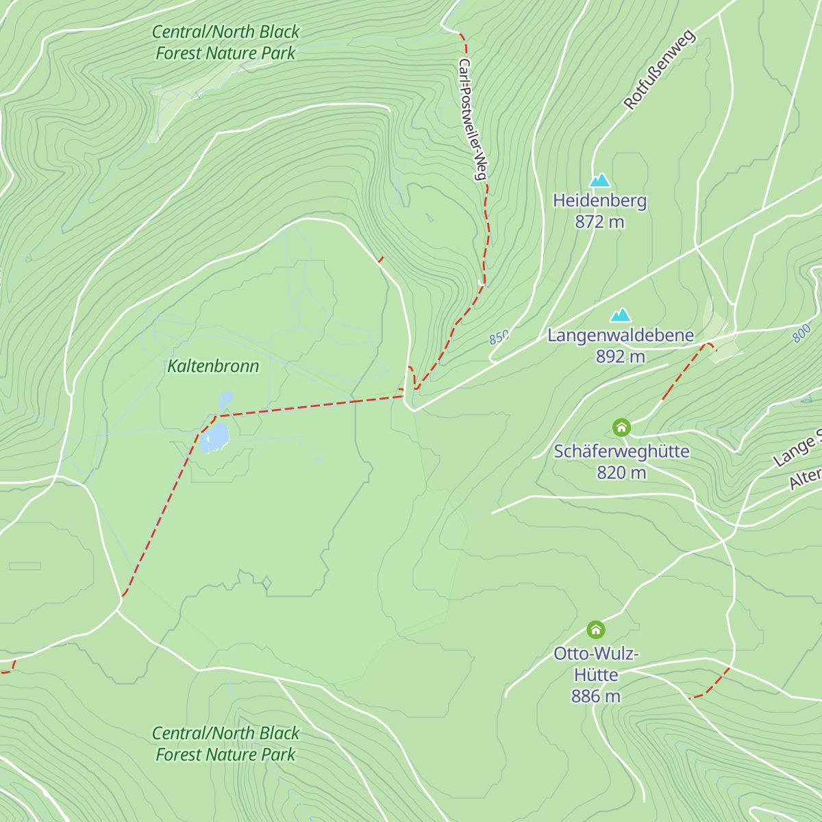 Weißensteinhütte map