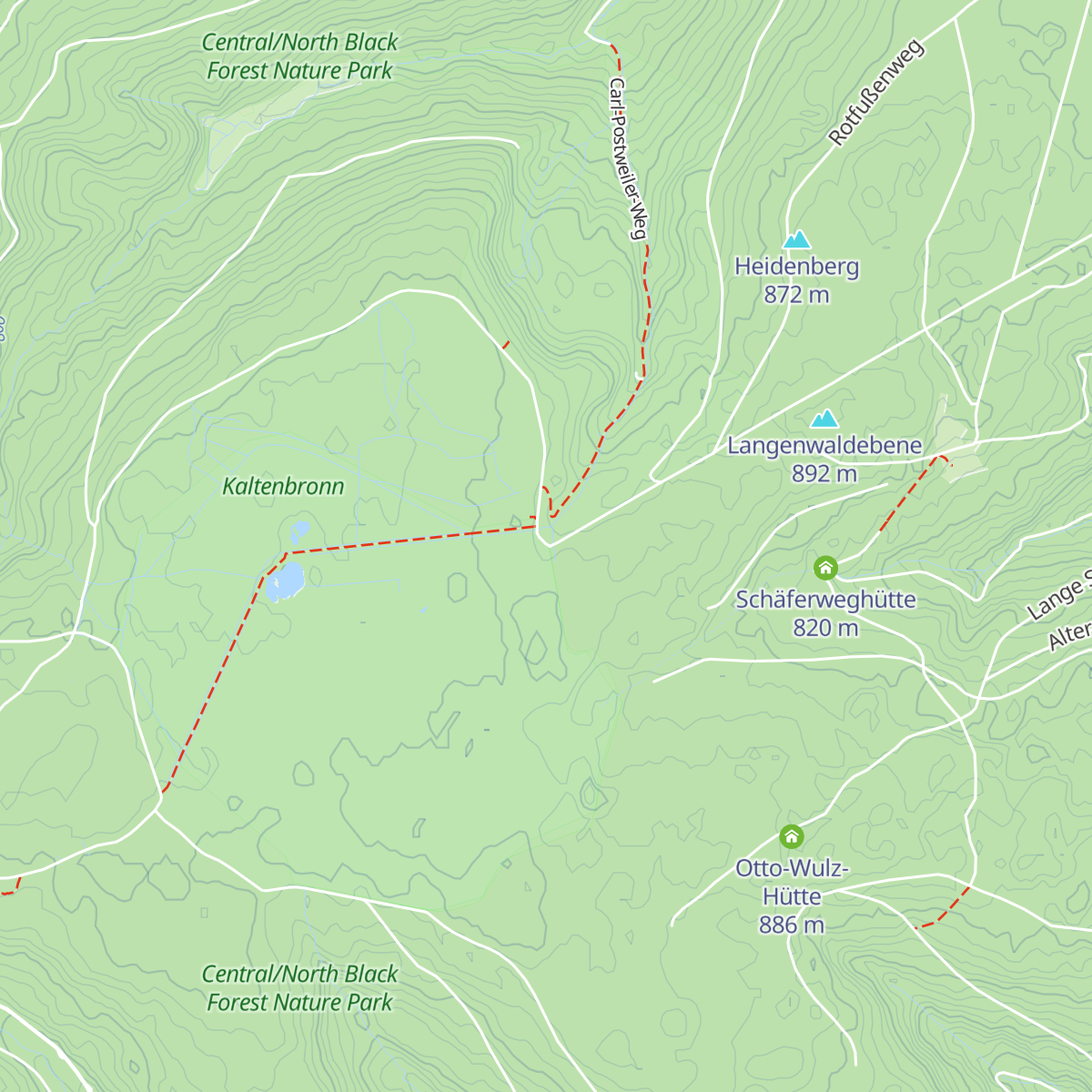 Weißensteinhütte map