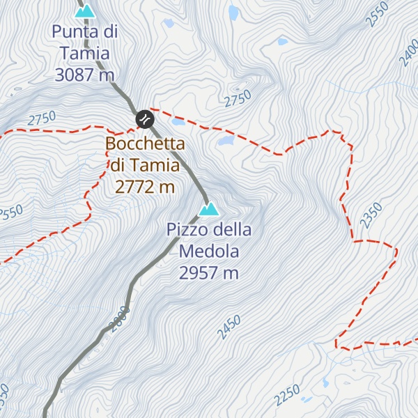 Map of Pizzo della Medola