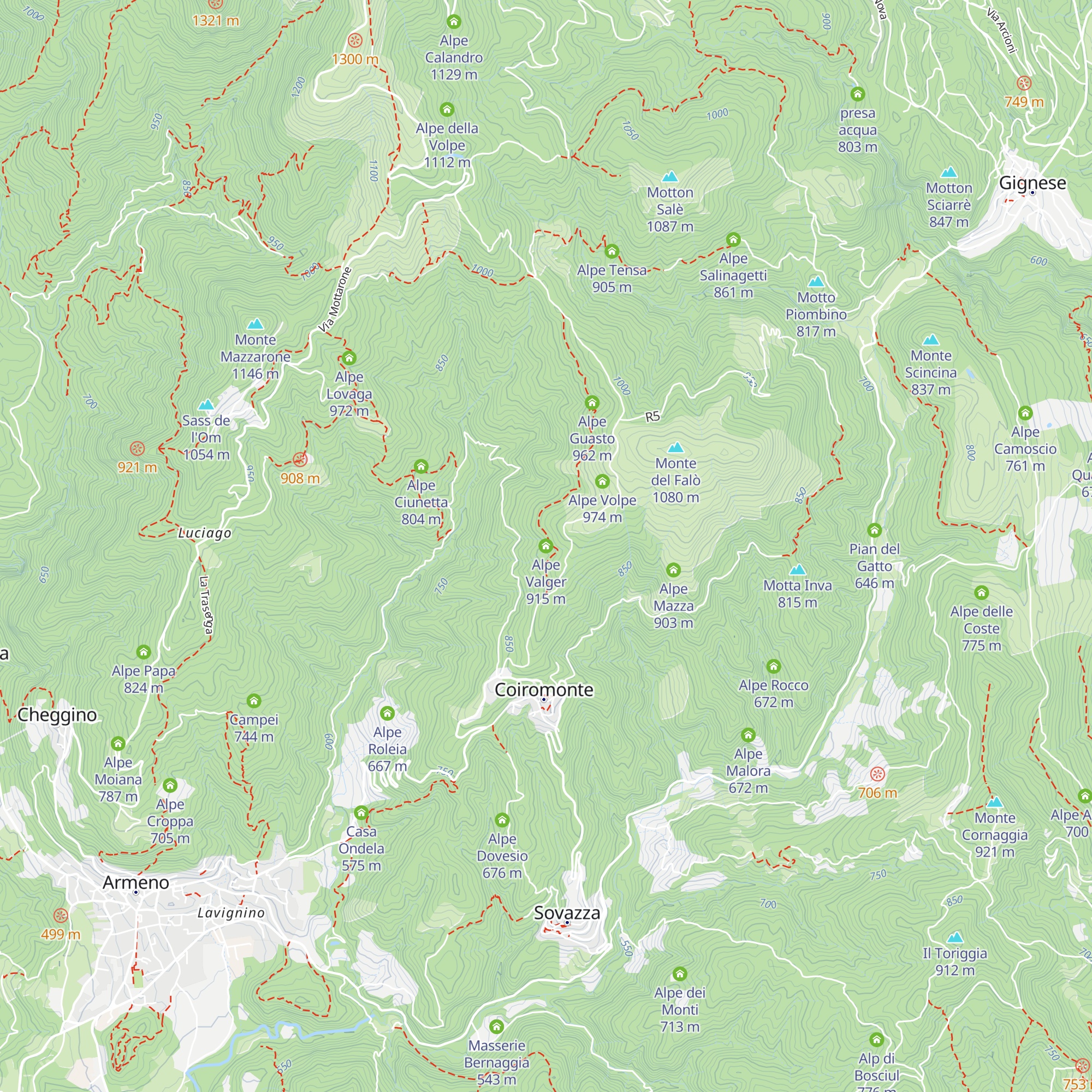 Alpe Valger map