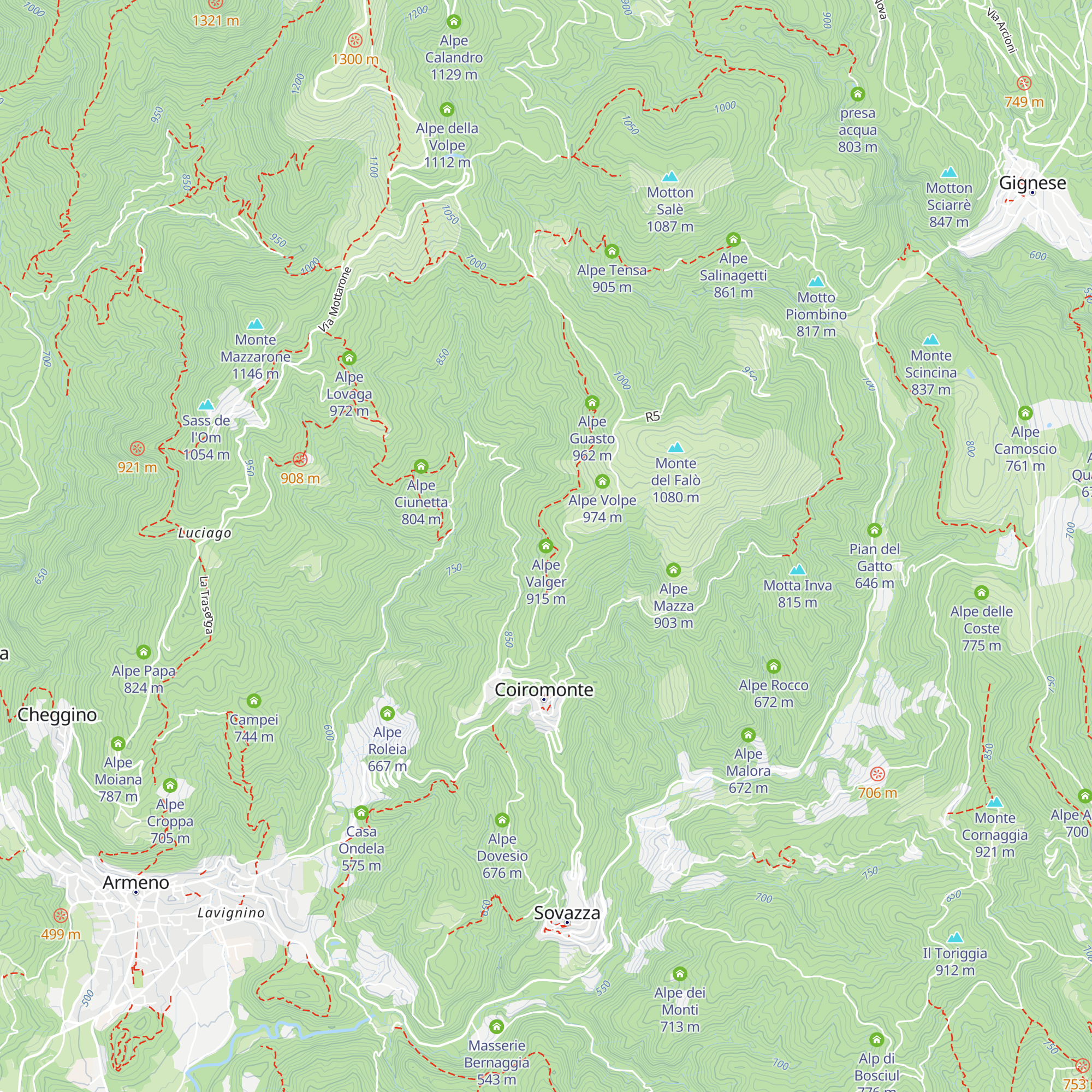 Alpe Valger map