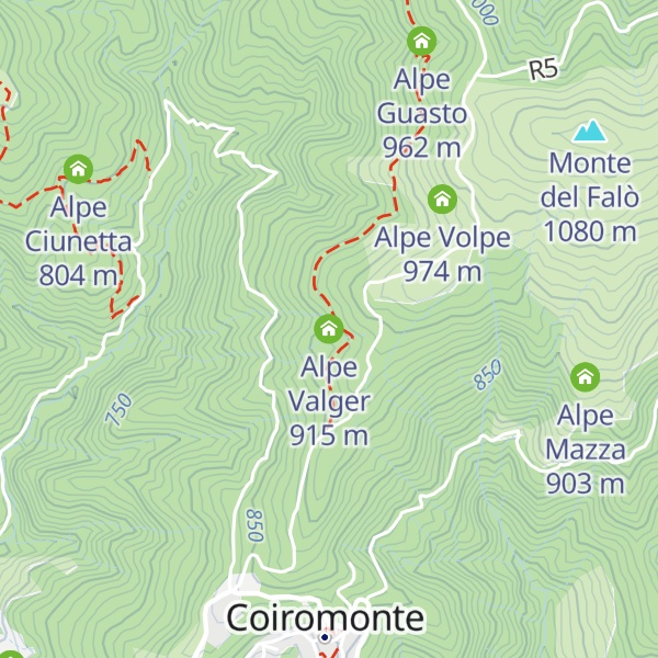 Map of Alpe Valger