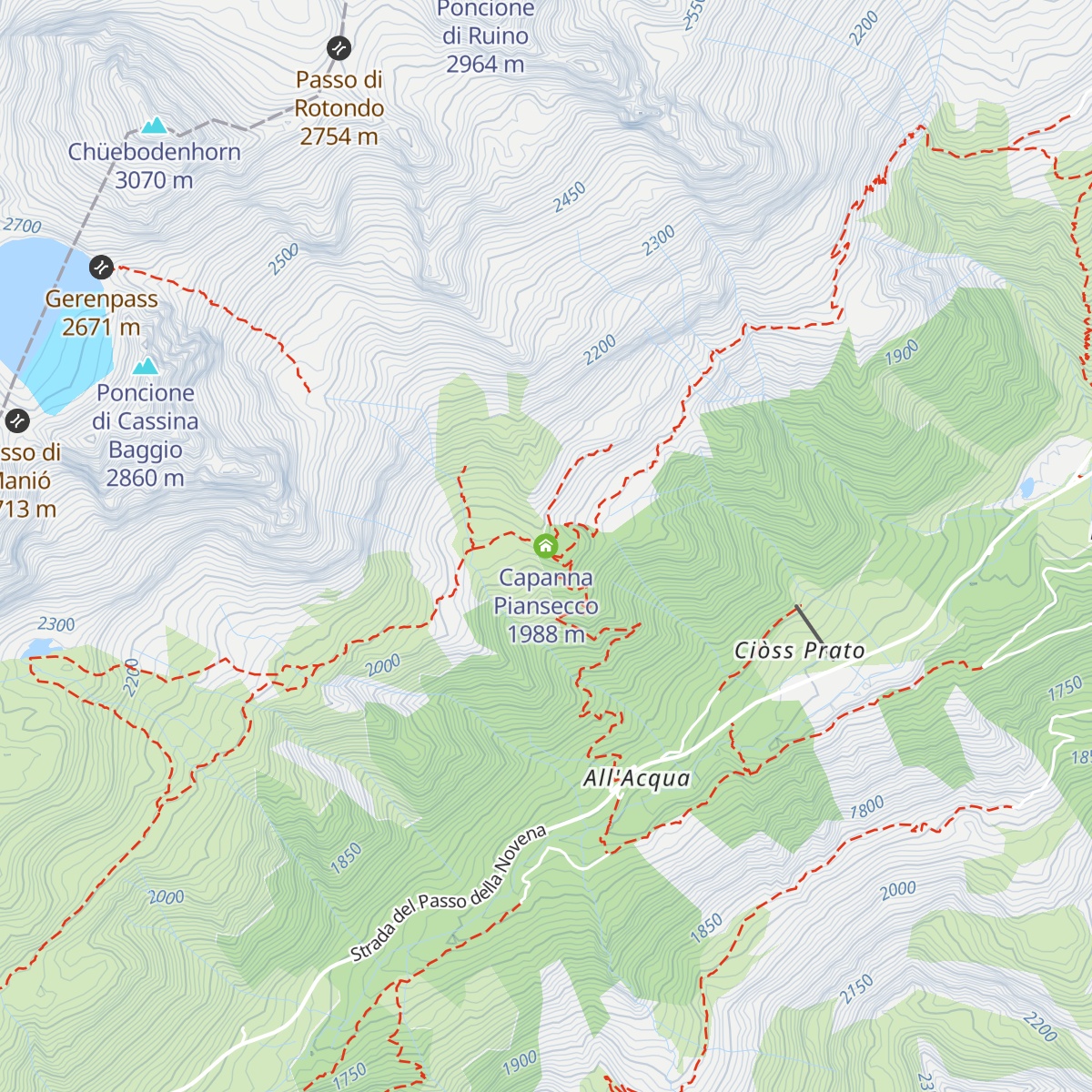 Capanna Piansecco map
