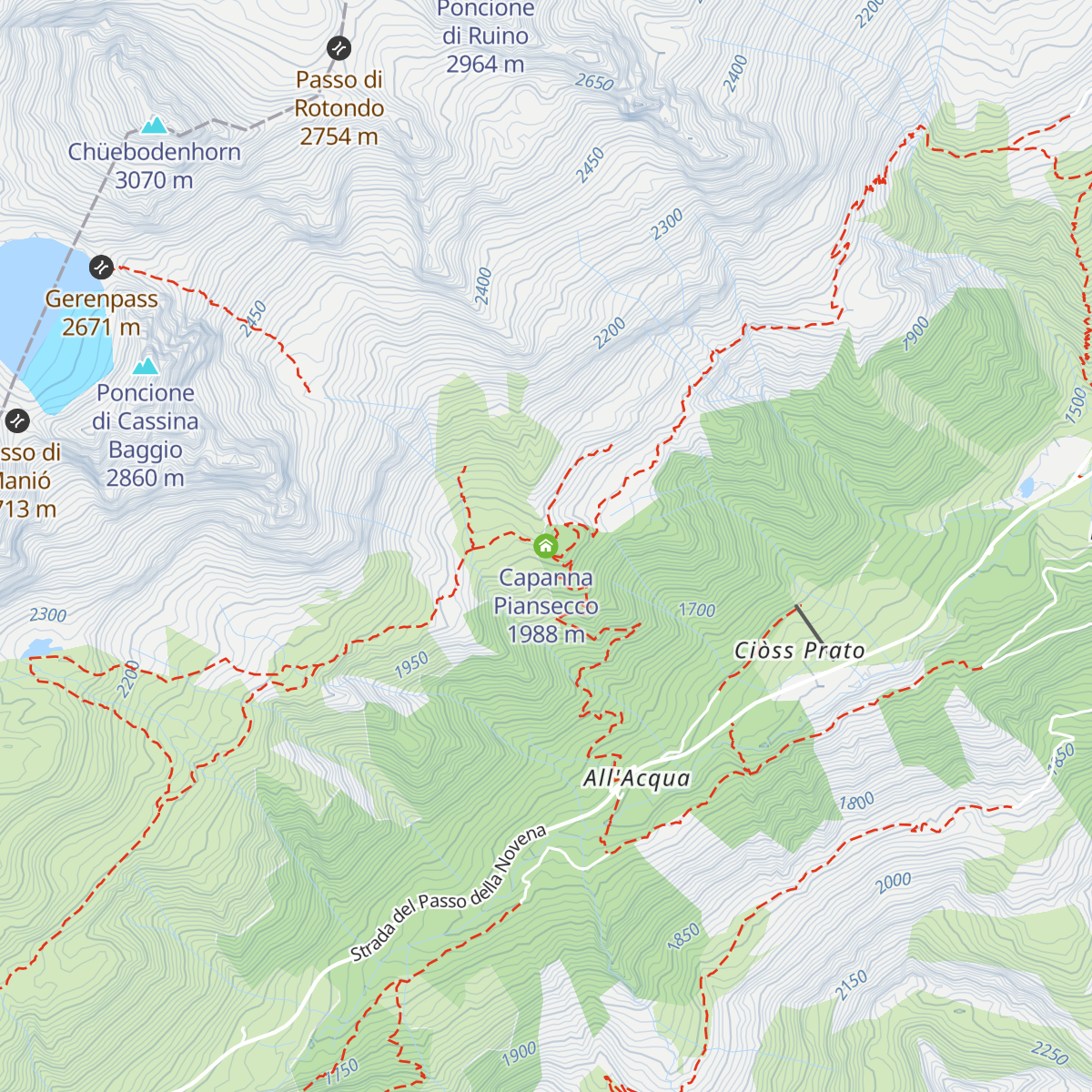 Capanna Piansecco map