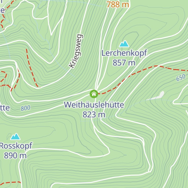 Map of Weithäuslehütte
