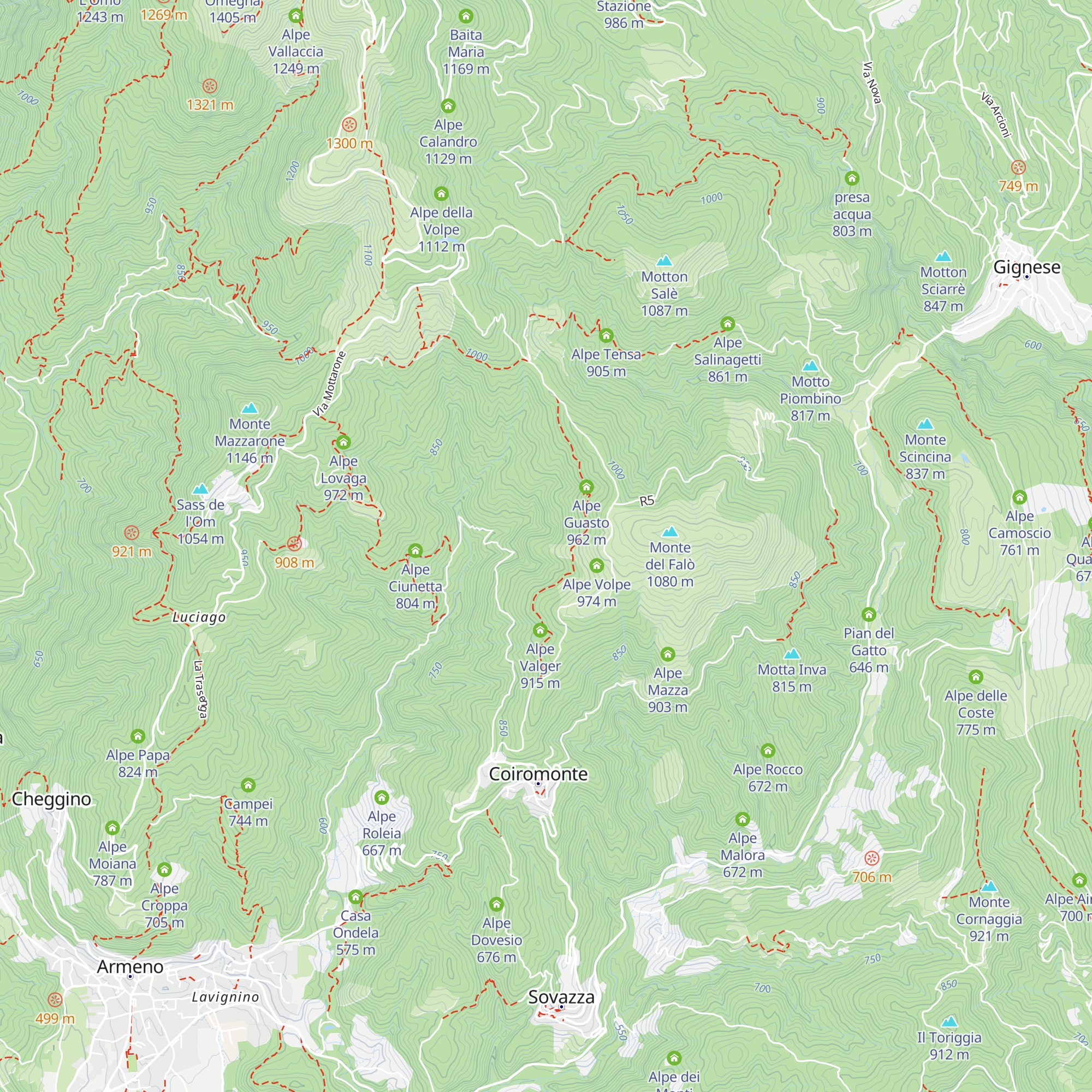 Cascine Rova map