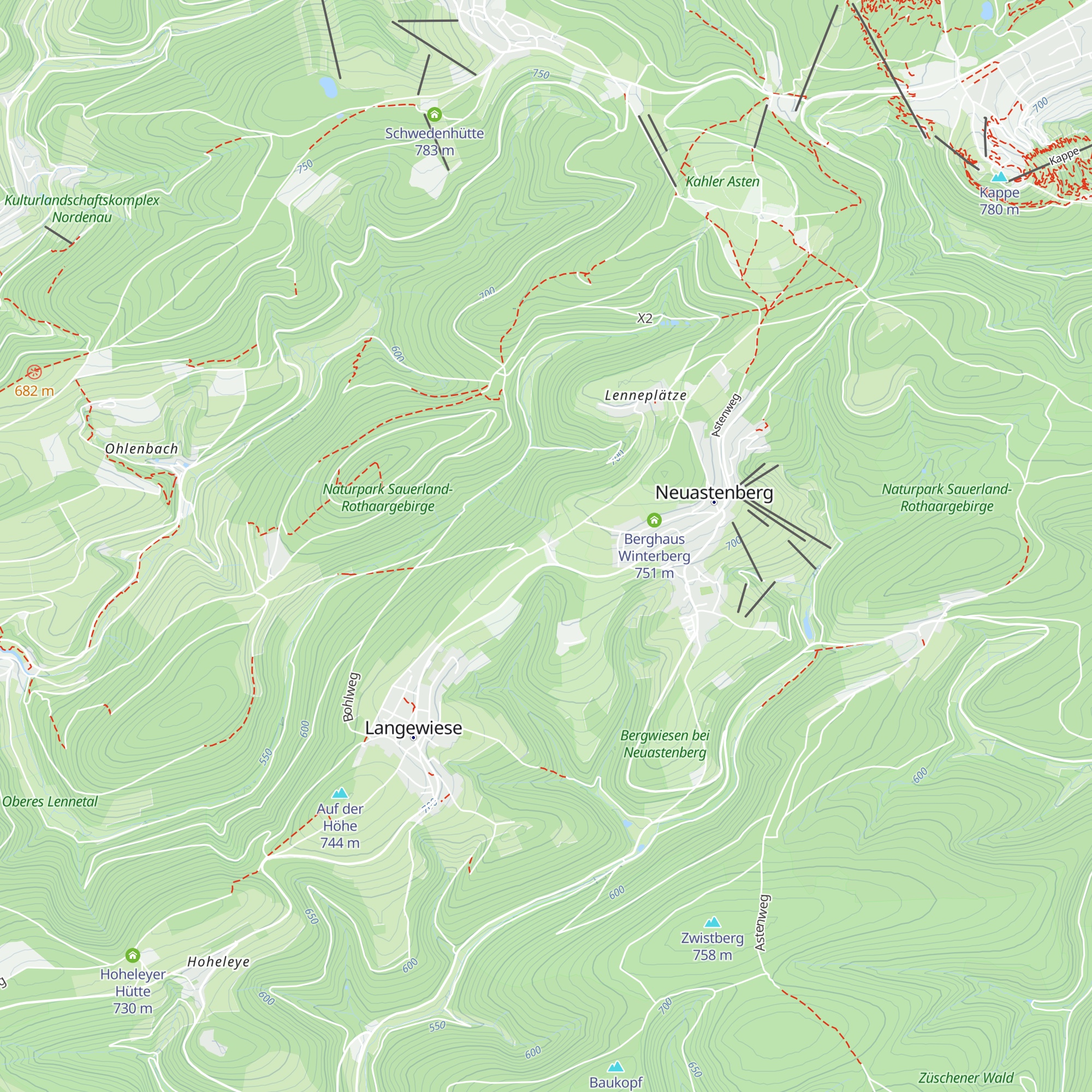 Neuastenberghütte map