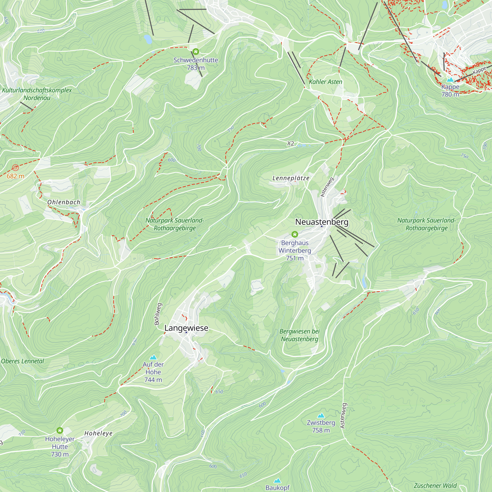 Neuastenberghütte map
