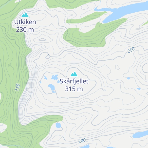 Map of Skårfjellet