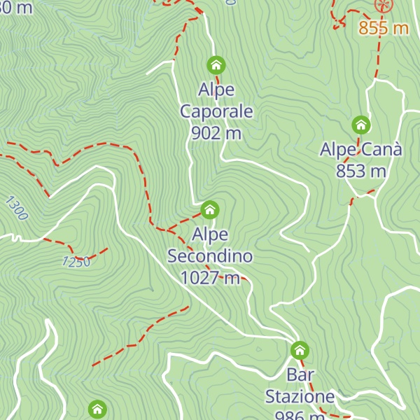 Map of Alpe Secondino