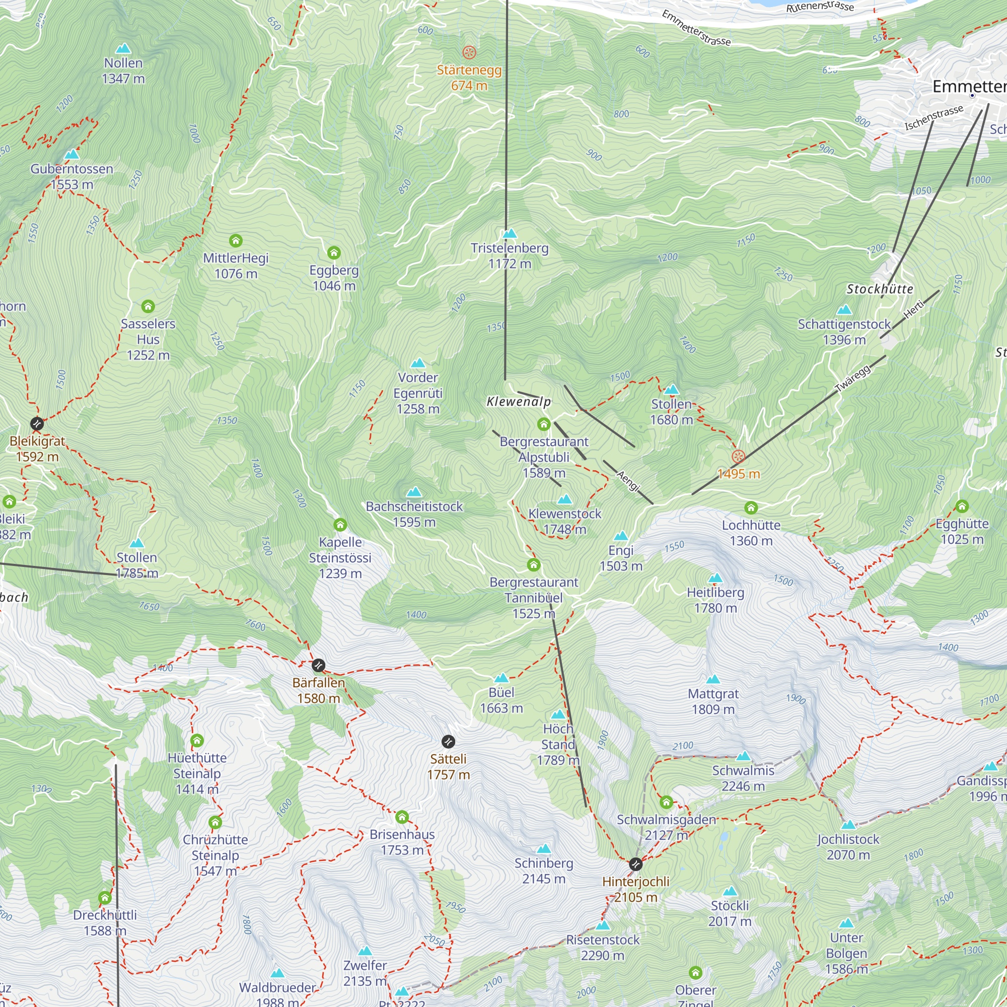 Skiclub Altbach Rötenport map