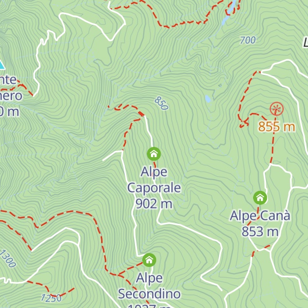 Map of Alpe Caporale