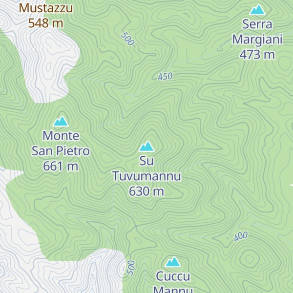 Map of Su Tuvumannu