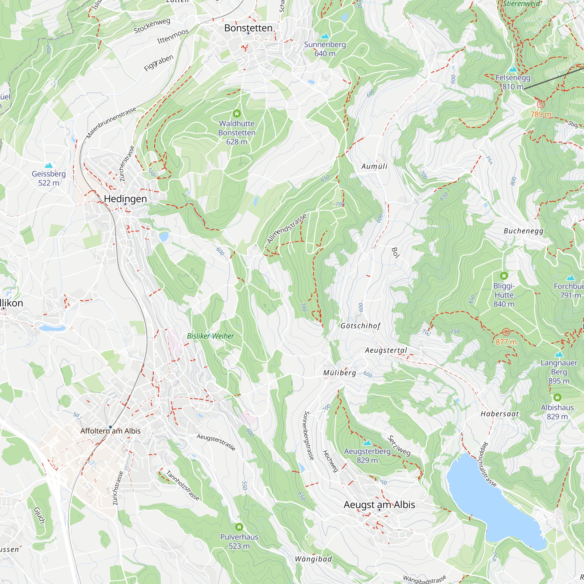 Waldhütte Sennweid map