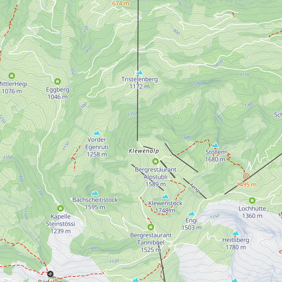 Berggasthaus Klewenalp map