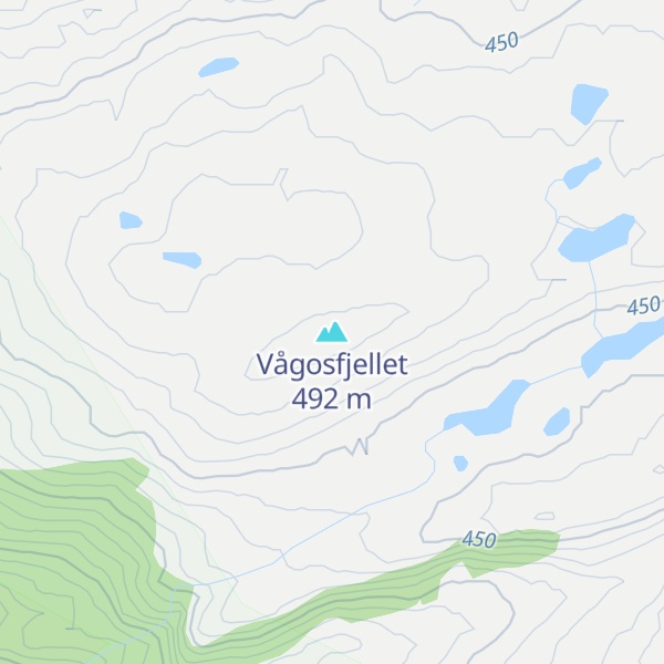 Map of Vågosfjellet