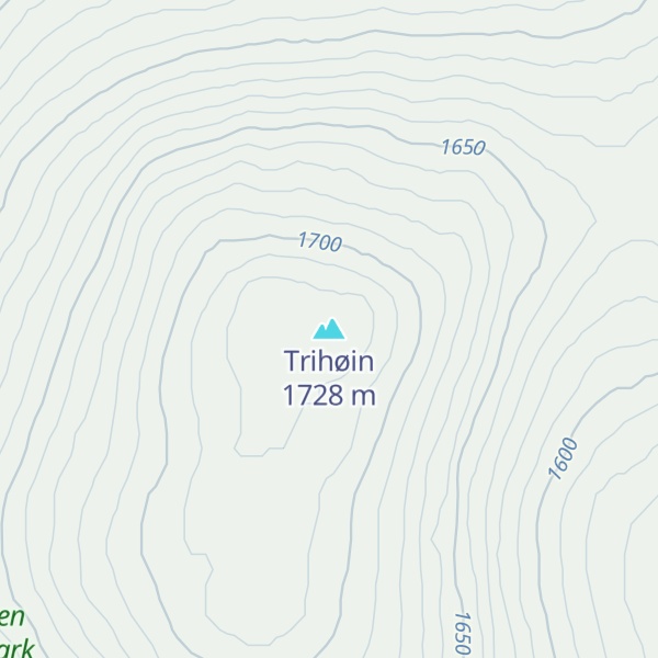 Map of Trihøin